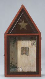 Painted Glazed Wooden Cabinet